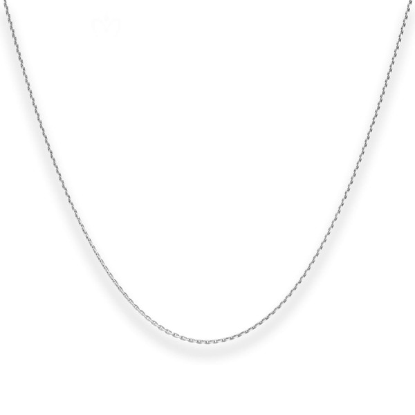 1mm Ankerkette diamantiert aus 333 Weißgold 42cm