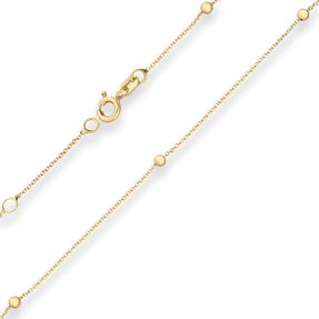 Rund-Ankerkette Armband Armschmuck aus 585 Gold Gelbgold 19cm mit Zwischenöse