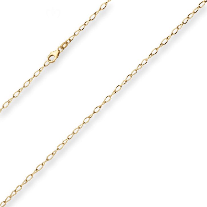 2.4mm Ankerkette weit aus 585 Gelbgold 45cm