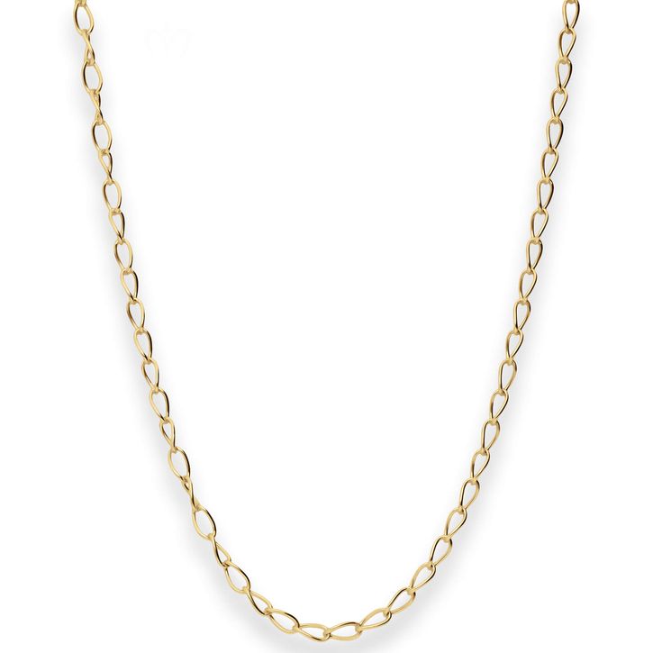 2.4mm Ankerkette weit aus 585 Gelbgold 45cm