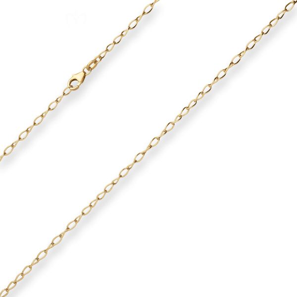 2.4mm Ankerkette weit aus 585 Gelbgold 45cm