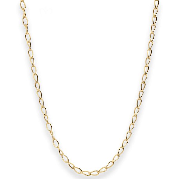 2.4mm Ankerkette weit aus 585 Gelbgold 45cm