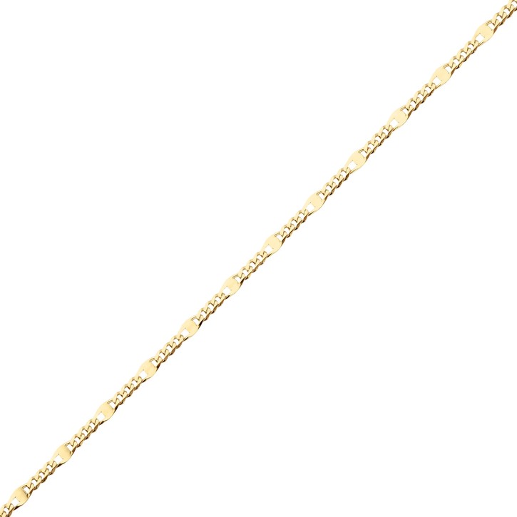 3.1mm Armband Panzerstegkette aus 585 Gelbgold 19cm