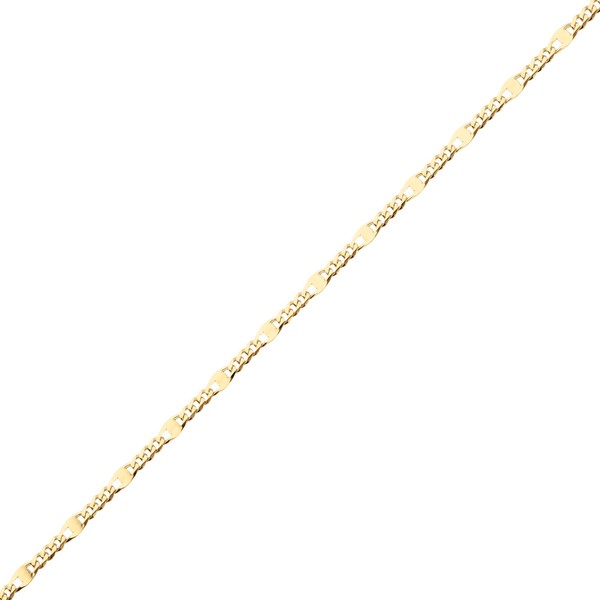 3.1mm Armband Panzerstegkette aus 585 Gelbgold 19cm
