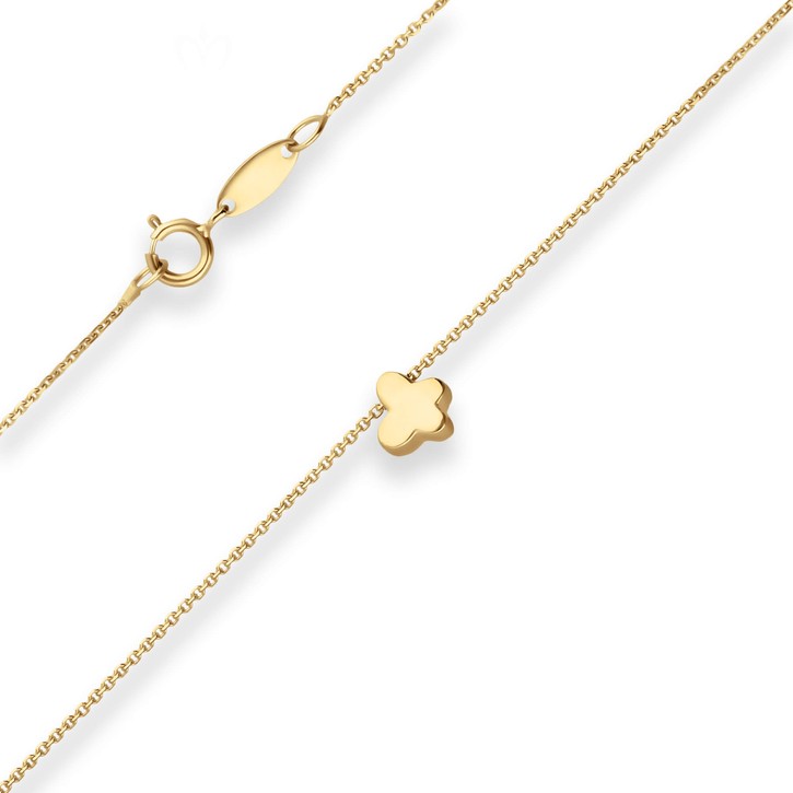 0.5mm Fantasiekette Schmetterling aus 585 Gelbgold 42cm