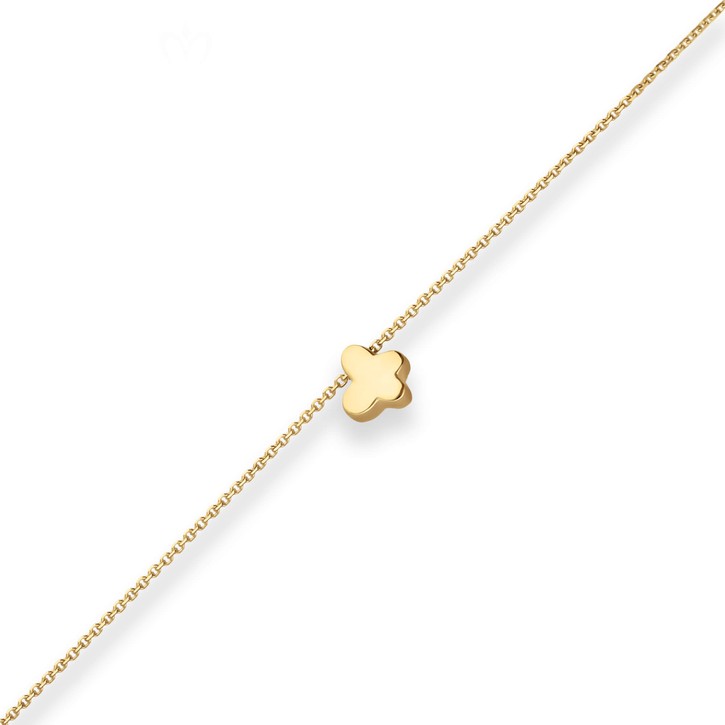 0.5mm Fantasiekette Schmetterling aus 585 Gelbgold 42cm