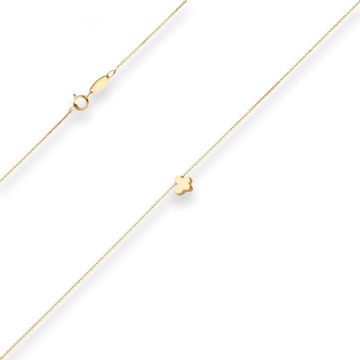 0.5mm Fantasiekette Schmetterling aus 585 Gelbgold 42cm
