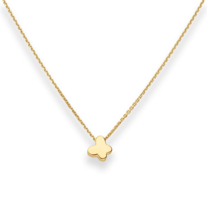 0.5mm Fantasiekette Schmetterling aus 585 Gelbgold 42cm