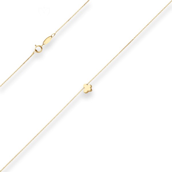 0.5mm Fantasiekette Schmetterling aus 585 Gelbgold 42cm