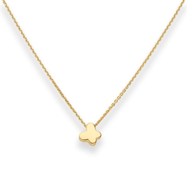 0.5mm Fantasiekette Schmetterling aus 585 Gelbgold 42cm
