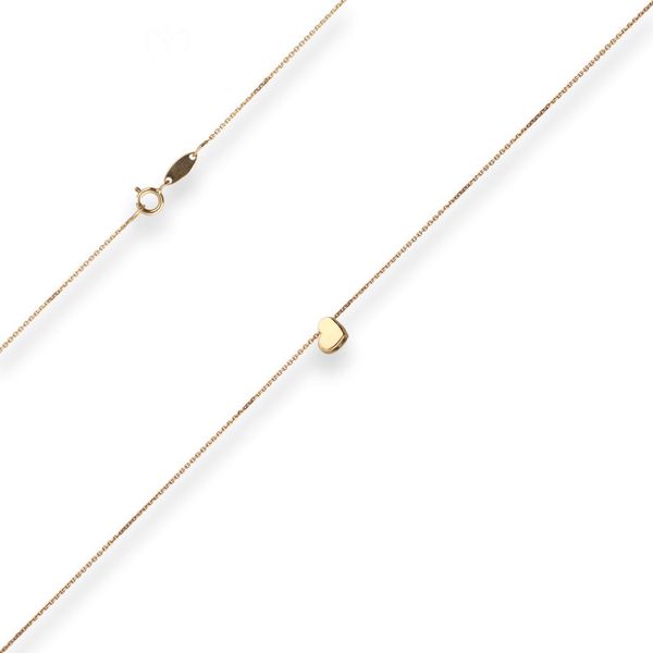 0.8mm Fantasiekette Herz aus 585 Gelbgold 42cm