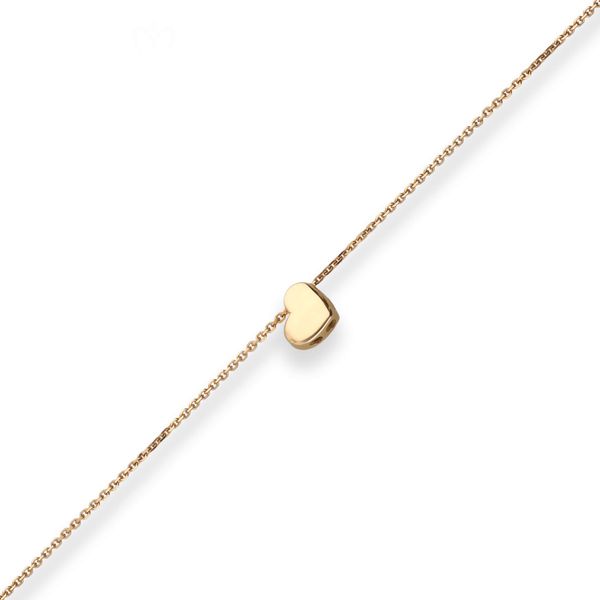 0.8mm Fantasiekette Herz aus 585 Gelbgold 42cm