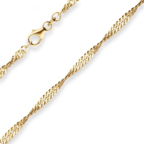2,9mm Armband Singapurkette Goldarmband Armschmuck aus 585 Gold Gelbgold 19cm
