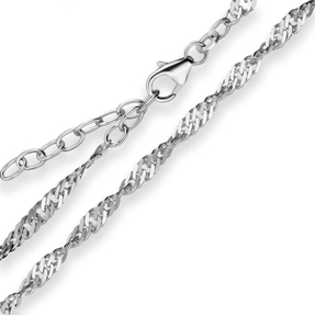 2,9mm Armband Singapurkette Goldarmband Armschmuck aus 585 Gold Weißgold 18cm