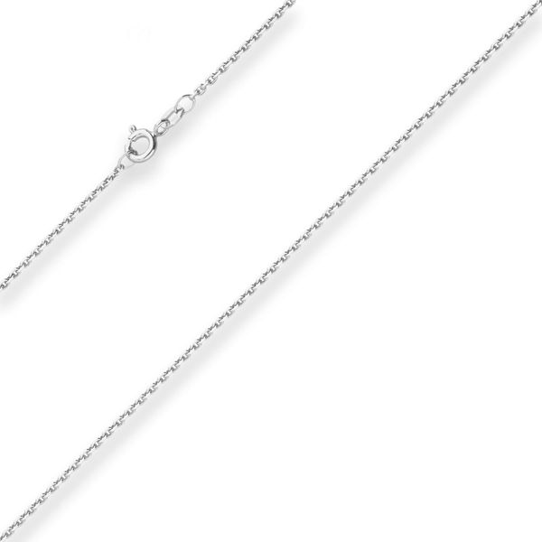 1.7mm Ankerkette diamantiert aus 925 Silber 45cm