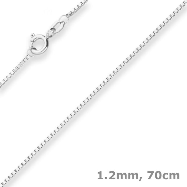 1.2mm Veneziakette aus 925 Silber 70cm