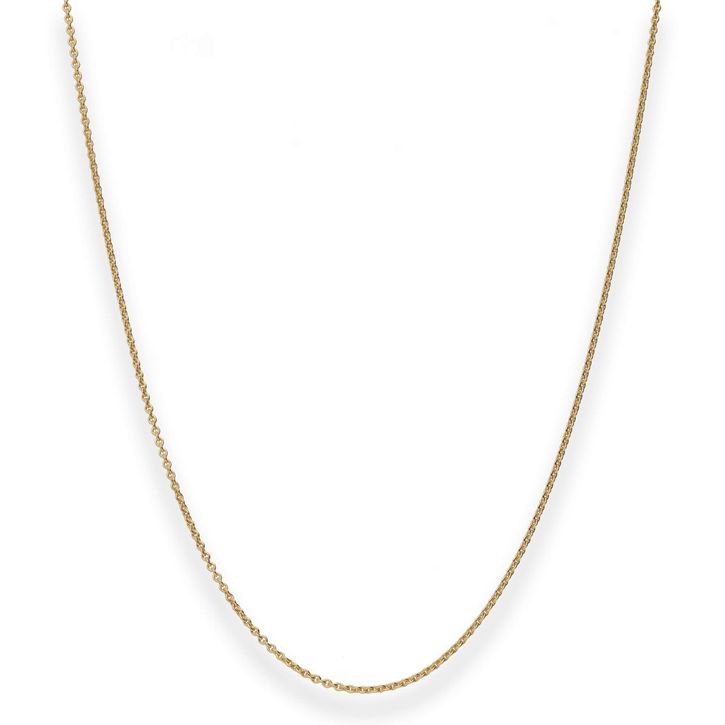 1.3mm Rund-Ankerkette aus 333 Gelbgold 38cm