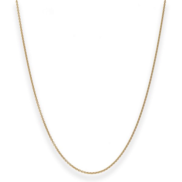 1.3mm Rund-Ankerkette aus 333 Gelbgold 38cm