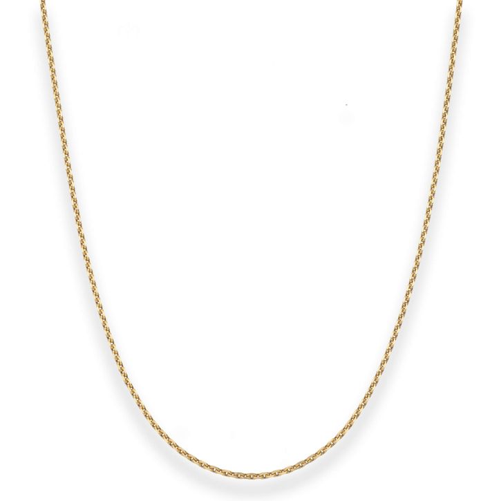 1.7mm Ankerkette diamantiert aus 333 Gelbgold 42cm