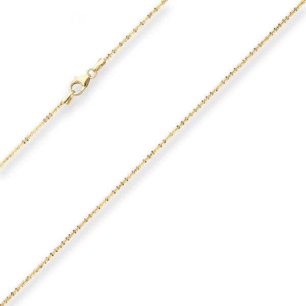 1.4mm Criss-cross-Kette aus 333 Gelbgold 42cm