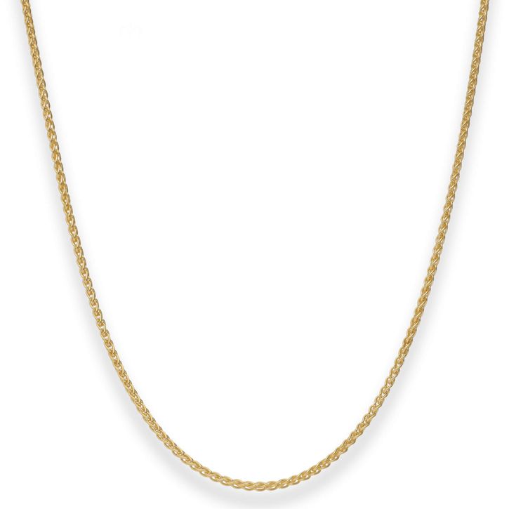 1.7mm Zopfkette aus 333 Gelbgold 42cm