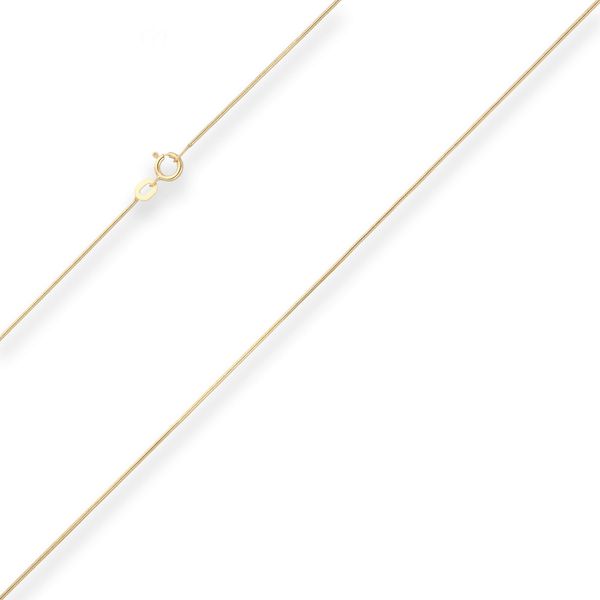 0.8mm Schlangenkette aus 333 Gelbgold 42cm