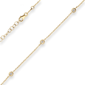 1,2mm Ankerkette diamantiert Collier mit Zirkonia Halskette 375 Gold Gelbgold 38cm 1,2mm Ankerkette diamantiert Collier mit Zirkonia Halskette 375 Gold Gelbgold 38cm