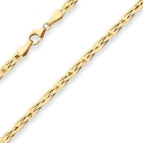 3,8mm Herringbonekette Goldkette Collier Halskette aus 375 Gold Gelbgold 45cm