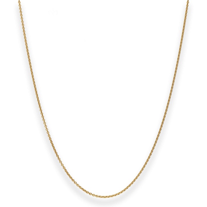 1.3mm Rund-Ankerkette aus 585 Gelbgold 55cm