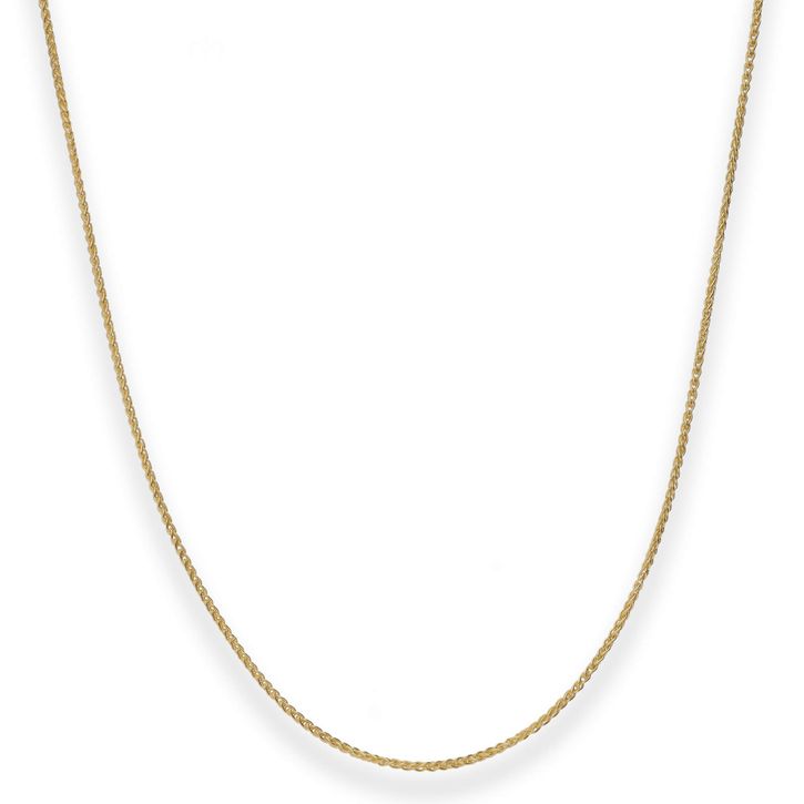 1.1mm Zopfkette aus 585 Gelbgold 38cm