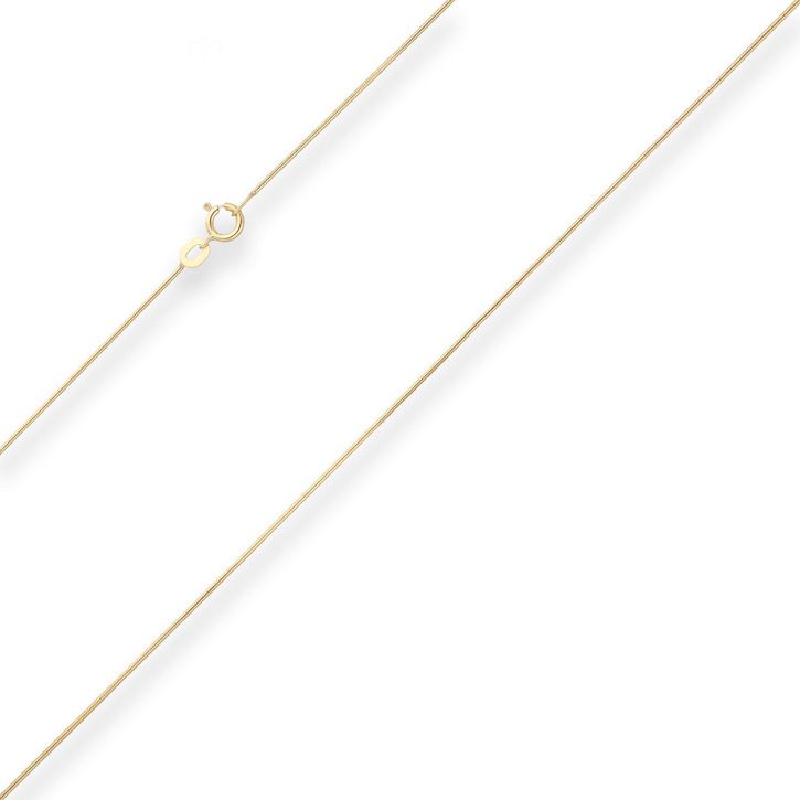 0.8mm Schlangenkette aus 585 Gelbgold 42cm