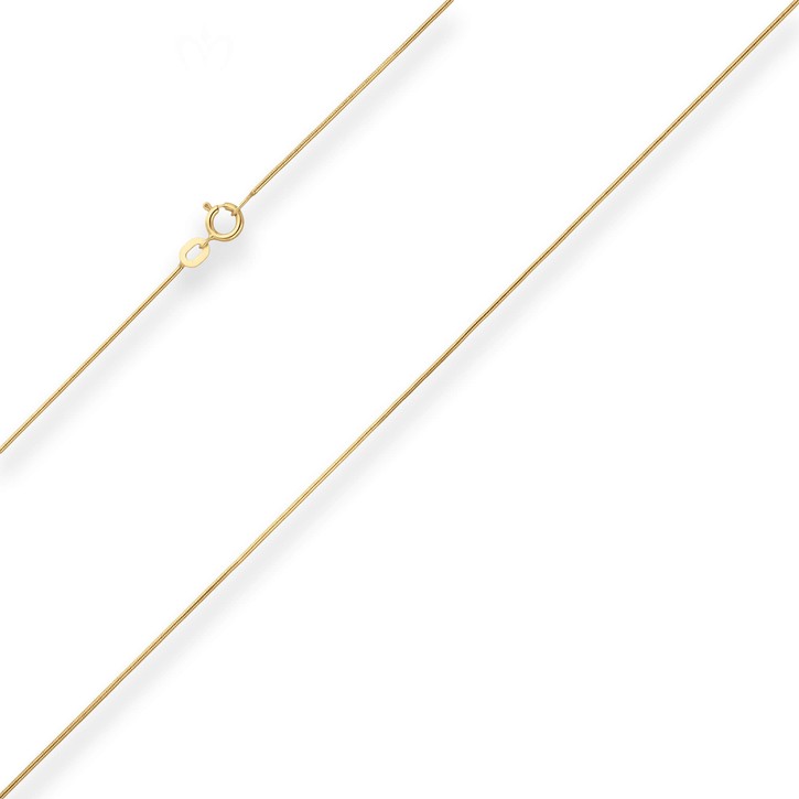 0.8mm Schlangenkette aus 585 Gelbgold 45cm