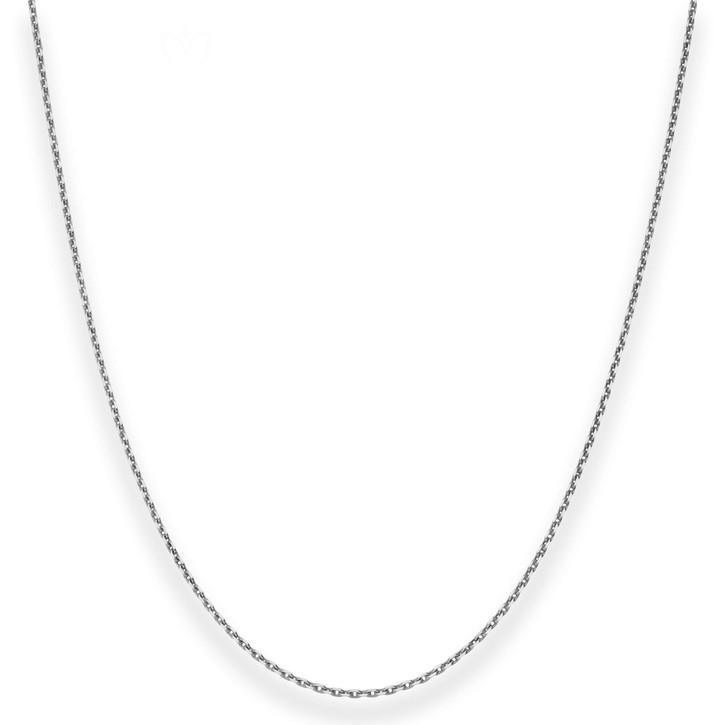 1.3mm Ankerkette diamantiert aus 750 Weißgold 50cm