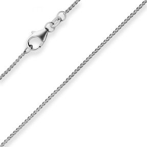 1,1mm Zopfkette Platinkette Collier Halskette aus 950 Platin 42cm