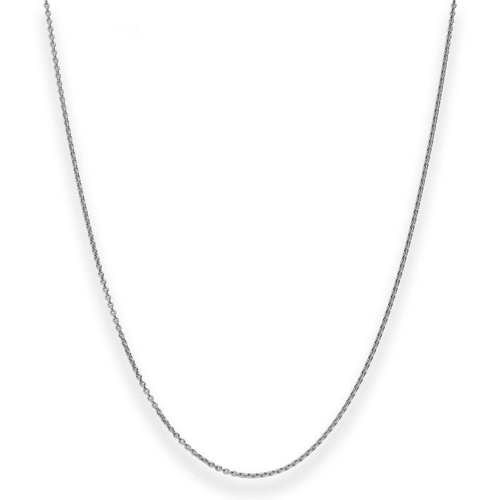 1.3mm Rund-Ankerkette aus 585 Weißgold 50cm