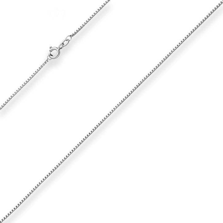 1.2mm Veneziakette aus 585 Weißgold 40cm