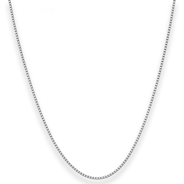 1.2mm Veneziakette aus 585 Weißgold 40cm