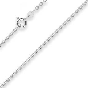 1,9mm Ankerkette diamantiert Silberkette Collier Halskette aus 925 Silber 80cm