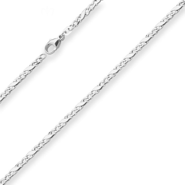 3.4mm Dollarkette aus 925 Silber 50cm