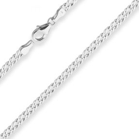 3,9mm Zwillingspanzerkette Silberkette Collier Halskette aus 925 Silber 40cm