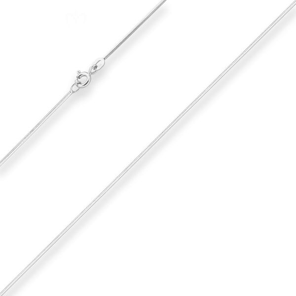 0.9mm Schlangenkette diamantiert aus 925 Silber 42cm