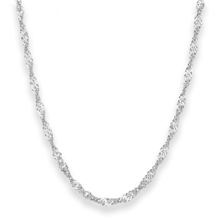 3.8mm Singapurkette aus 925 Silber 55cm