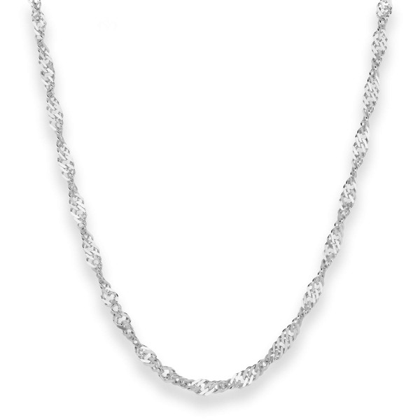 3.8mm Singapurkette aus 925 Silber 55cm