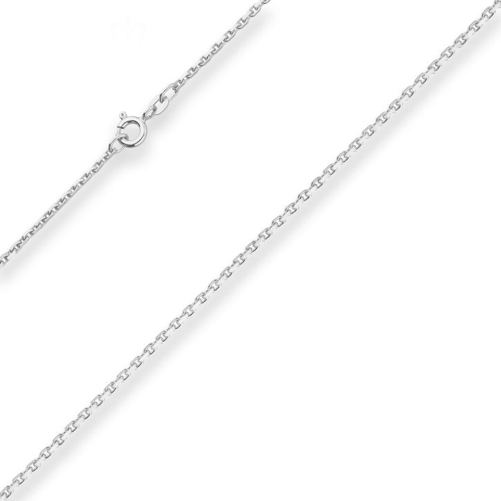 1.6mm Ankerkette diamantiert aus 925 Silber 40cm