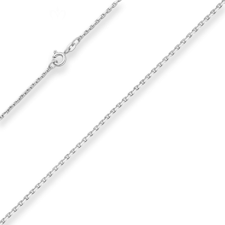 1.6mm Ankerkette diamantiert aus 925 Silber 55cm