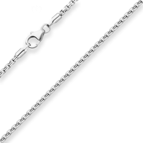2mm Veneziakette rund Silberkette Collier Halskette aus 925 Silber 40cm
