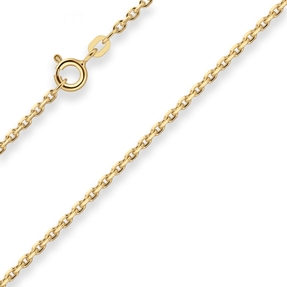 1,9mm Ankerkette diamantiert Kette Collier Halskette aus 333 Gold Gelbgold 50cm