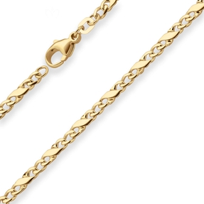 3,4mm Dollarkette Goldkette Collier Halskette aus 333 Gold Gelbgold 60cm