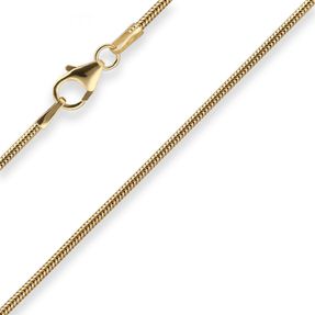 1,2mm Schlangenkette Goldkette Collier Halskette aus 333 Gold Gelbgold 40cm