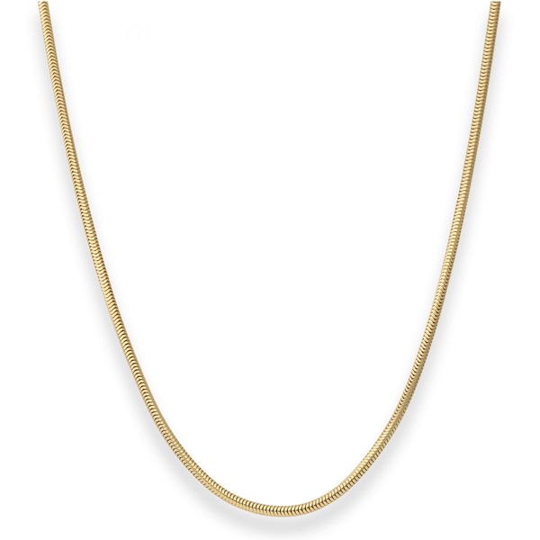 1.9mm Schlangenkette aus 333 Gelbgold 38cm